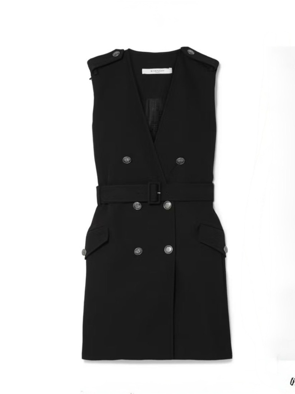 Givenchy Strapless Black Belted Mini Dress